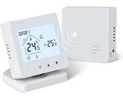Intelligente Thermostaat - Programmeerbare Regelaar - Verwarming Instellen - Draadloos Bedienbaar - 411 Grams - Wit