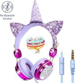 Kinder Koptelefoon - Met Unicorn armband - Koptelefoon – Bling Headset - Headset Eenhoorn – Eenhoorn Koptelefoon – Meisjes Koptelefoon -Meisjes Speelgoed – Cadeau - Sinterklaas - Feestdagen - Bedraad - — thumbnail 1