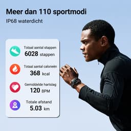 Blackview Watch - R30MAX - Smartwatch - Stappenteller - Slaapmonitor - Saturatiemeter - Compatibel met alle smartphones - Activiteitentracker - Dames en heren - Zwart — thumbnail 5
