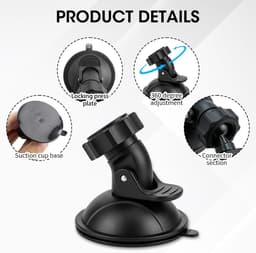 Dashcam-houder voor auto - zuignap - stevig en eenvoudig te bevestigen - voor veilige ritten - m-winkel — thumbnail 3