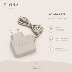FLØRA Living Nintendo 3DS Oplader – 120 cm – Geschikt voor DSi, New 2DS XL & New 3DS XL – Compacte Game Console Lader – Universeel Oplaadkabel — thumbnail 1
