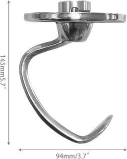SnelShoppen - Spiral Dough Hooks Accessoires voor Keuken-Aid Keukenmachine, Rvs Deeghaak voor 4.5-5QT Tilt Head, Vaatwasserbestendig, Perfect voor Bak — thumbnail 3