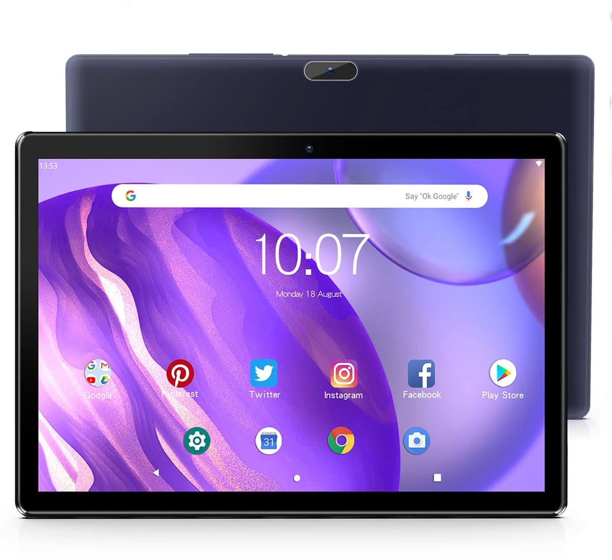SnelShoppen - 10 Inch Tablet Android 10, 3G Phone Tablet, 32 GB Quad Core, SIM, 6000 mAh Batterij, 8 MP Camera, Wifi, GPS, Bluetooth, USB Type C, Zwar — afbeelding 1