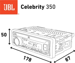 JBL Celebrity 350EU – Bluetooth Autoradio – 1-DIN – USB & AUX – AM/FM Radio – 4V RCA Pre-Out – 4 x 50 Watt — thumbnail 5
