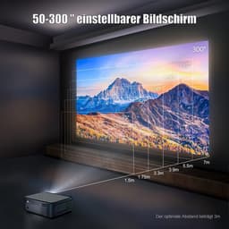 Mini Beamer – Native HD 720P – Full HD 1080P Ondersteuning – WiFi – Bluetooth 5.2 – HDMI & USB – Projector voor Thuisbioscoop — thumbnail 4