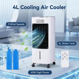 Innovastore Draagbare waterluchtkoeler - Luchtkoeler - Mobiele koeler - Luchtbevochtiger - Luchtnevelkoeler - Aircooler - Wit — thumbnail 4