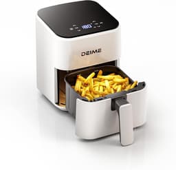 Airfryer 2,5 Liter – Compacte Heteluchtfriteuse – Digitaal Touchscreen – Vaatwasmachinebestendig – Voor 1-2 Personen – 1000W Wit — thumbnail 1