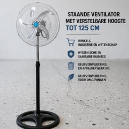 Lifero Staande Ventilator 40W - Ventilatoren - Verstelbaar 3 Standen - Vloerventilator - Koelventilator op Statief - Ventilatie — thumbnail 5