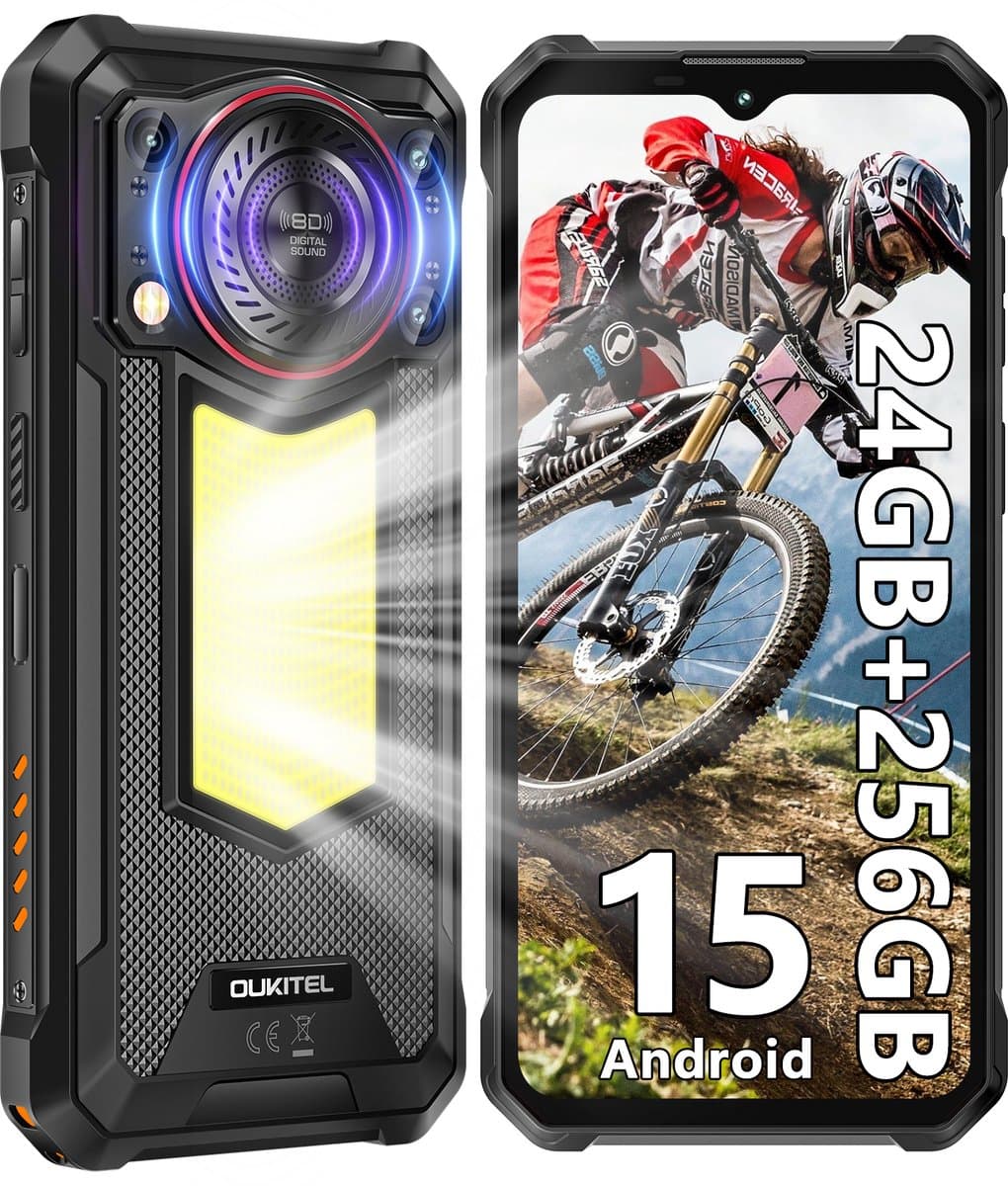 OUKITEL WP53 PRO - 6,52 inch - Android 15, 24GB RAM, 11000mAh 18W snel oplaadbaar, IP68 stof- en waterdichte buitentelefoon — afbeelding 1