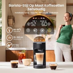 5-in-1 Koffiemachine voor Nespresso Original, Dolce Gusto, Lavazza A Modo Mio, ESE 44mm Pads & Gemalen Koffie, LED Touchscreen, Auto-Aanpassing, 20 Bar, Compact voor Thuis en Kantoor — thumbnail 2