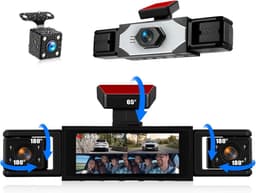 Dashcam - 4 Kanalen - HD 1080P - 360° Bescherming - Voor Auto's — thumbnail 1