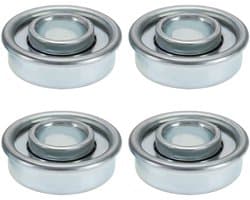 SnelShoppen - 4 Stuks Grasmaaier Wiel Lagers - 28.6mm Buitendiameter - 12.7mm Binnendiameter - Duurzaam Staal - Geschikt voor de meeste Grasmaaiers
