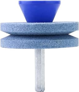 SnelShoppen - 2 Stuks Grasmaaier Mes Slijper, Blauwe Korund Dubbel Laag, Geschikt voor Elektrische Handboormachines, Tuinaccessoires — thumbnail 2