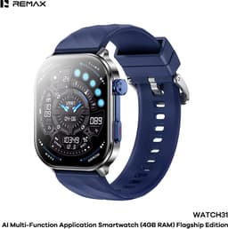 Remax WATCH31 - Smartwatch - AI - 4GB - IP68 - Bellen via bluetooth - Blauw — thumbnail 1