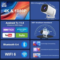 Zavio® Mini Beamer - Mini Projector - Beamer 4k — thumbnail 2