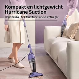 2-in-1 hand-/steelstofzuiger met snoer 0,5 l - lichtgewicht stofzuiger, 500 W hoge zuigkracht, slanke behuizing, zichtbaar stofreservoir, eenvoudig te monteren/demonteren - ideaal voor woningen met huisdieren en kleine ruimtes, huishoudelijk gebruik — thumbnail 2