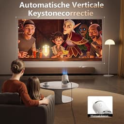 Mini projector 4K 1080P ondersteuning - 280 ANSI lumen - Wifi6 & Bluetooth - Ideaal voor thuisbioscoop - ShopVlot — thumbnail 5