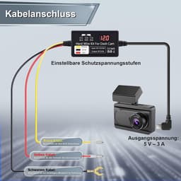 Dashcam Hardwire Kit USB-C met ACC en Laagspanningsbeveiliging | 3-aderig, 12/24 V naar 5 V, tot 3 A en 24-uurs parkeermodus – voor compatibele 1-kanaals USB-C-dashcams — thumbnail 4