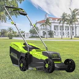 Elektrische Duwmaaier - Accu Grasmaaier Grasmaaier - Gazon Onderhouden - Borstelloze Motor - 33 cm Maaibreedte - Grijs — thumbnail 1