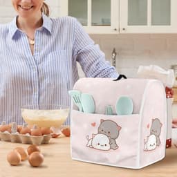 Mixerhoes Keukenmachine - Apparaathoes Mixer - Keuken Organiseren - Met Opbergvak - 37 cm hoog - Kattenprint — thumbnail 3