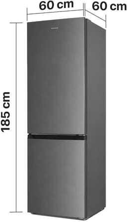 Heinner HCNF-HM293INVXD Koel-vriescombinatie – 293 L – Total No Frost – Inverter Compressor – Energieklasse D – Instelbare Thermostaat – LED-verlichting – RVS – 5 Jaar Garantie — thumbnail 3