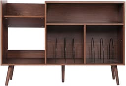 SNJY® Platenspeler Meubel - Platenspeler Kast - LP Houder - Platenhouder - 40D x 115B x 75H cm - Bruin — thumbnail 3