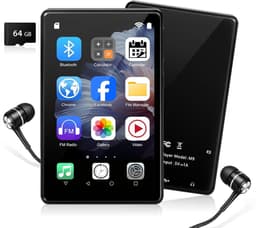 96GB MP3 Speler met Bluetooth en WiFi - Smart Muziekspeler met 4 Inch IPS Touchscreen - Spotify en Play Store Compatibel - 2000mAh Batterij - FM Radio - Voice Recorder - Inclusief Hoofdtelefoon - MP4 Video Speler — thumbnail 1