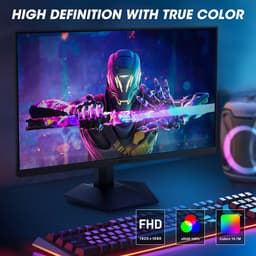 KOORUI 24E3 24-inch Gaming Monitor - 24 Inch Gaming Monitor FHD 1920 x 1080 - 165 Hz FHD-scherm - 1 ms pc-scherm - 75 x 75 mm VESA-bevestiging - Zwart — thumbnail 4