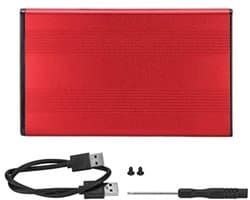 ApexArte® Harde Schijf Extern - Draagbare - 2TB Opslag -Rood