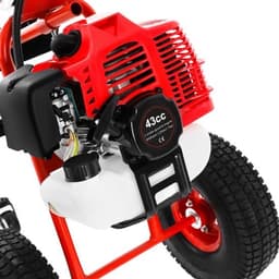 43CC Benzine Veegmachine – Handveger – Motorbezem – Bladveger – Tuinveger – 60 cm Borstelbreedte – 1,7 PK Motor – Stevige Constructie — thumbnail 4