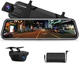 Auto Camera Set - Spiegel Cam - Veilig Rijden - 10 Inch Touchscreen - 10 Meter Kabel - Zwart — thumbnail 1