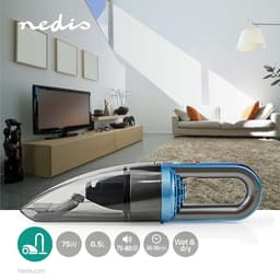 Nedis Kruimeldief - 75 W - Snoerloos - Droog en Nat - Handstofzuiger - Blauw — thumbnail 5