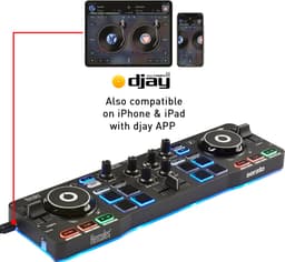 Hercules DJControl Starlight - DJ controller met Serato DJ Lite - 2 Decks & 8 RGB Pads — thumbnail 3