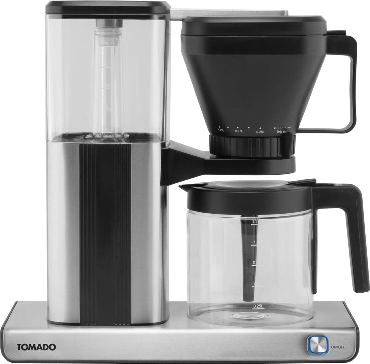 Tomado TCM1301S - Koffiezetapparaat - inclusief thermoskan - 1.25 L inhoud - Filterkoffie - RVS — afbeelding 1