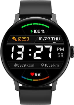 Belesy® NUMBER 2 - Smartwatch Heren – Smartwatch Dames - Horloge – Stappenteller – Calorieën - Hartslag – Sporten - Splitscreen - Kleurenscherm - Full Touch - Bluetooth Bellen – Siliconen – Zwart - Moederdag — thumbnail 4