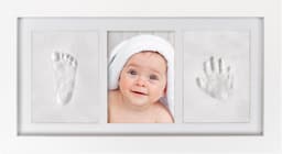 Frummel Fotolijst Baby (33 x 18 cm) - Klei Afdruk (Gipsafdruk baby) - Beter dan gips afdruk - Hand Voet Afdruk - Kraamcadeau Meisje / Kraamcadeau Jongen — thumbnail 1