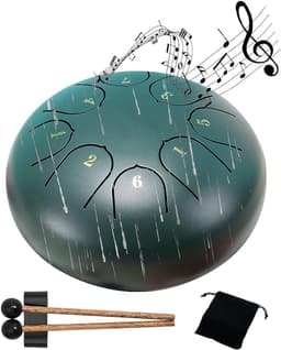 Regentrommel - 6 inch Stalen Tongtrommel - Waterdicht - Meditatie & Yoga — thumbnail 1