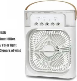 Bolmans - Ventilator - Waaier - Draagbare Ventilator - 3 in 1 Ventilator - Luchtbevochtiger - Luchtkoeler - LED Verlichting - Verstelbaar - 3 Snelheden - 10W — thumbnail 1
