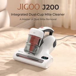 JIGOO J200 dust mite vacuum cleaner, mattress vacuum cleaner with integrated dual cup, 13KPa suction power, UV light, 60°C hot air, LED display — thumbnail 5