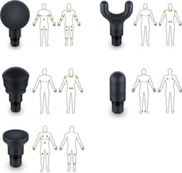 Beurer MG 185 Massageapparaat - Rug Massage Apparaat - Massage Gun - 5 Opzetstukken/koppen - 9 Intensiteitsniveaus - 3 Programma's - Krachtige batterij: 5,5 Uur gebruiksduur - Opbergkoffer - 3 Jaar garantie - Zwart — thumbnail 3