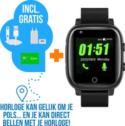 Wiesba WB5S - GPS Horloge Senior - Smartwatch voor Ouderen - Persoonlijke alarmen - alarm horloge ouderen - GPS Horloge Alzheimer - Valdetectie - Personenalarmering met SOS knop Alarmknop — thumbnail 1