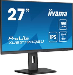 iiyama ProLite XUB2793QSU-B6 - 27 Inch - IPS - QHD - USB-hub - In hoogte verstelbaar — thumbnail 4