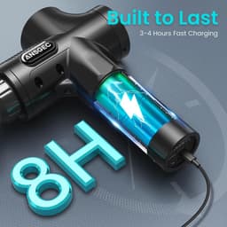 Massage Pistool 30 Snelheden Diep Weefsel - 10 Massage Koppen - Krachtig Antislip Stil Professioneel Elektrisch Handheld Massage Pistool voor ontspannen herstel - LCD aanraakscherm — thumbnail 3