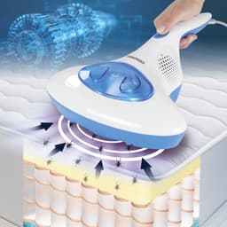 CLEANmaxx mijten handstofzuiger | anti-mijt stofzuiger met UV-C licht | reiniging en desinfectie in één stap | incl. HEPA filter [Blauw] — thumbnail 3