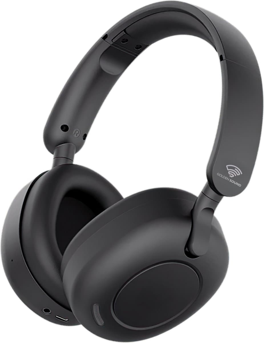 Golden Sound Tune - Draadloze Koptelefoon - Active Noise Cancelling tot 35 dB - Over ear hoofdtelefoon - Bluetooth - 65 uur batterijduur - Geschikt voor elke smartphone & laptop - Koptelefoons — afbeelding 1
