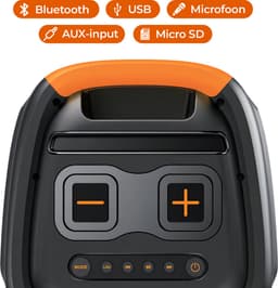 Denver Bluetooth Speaker Party Box - Discolichten - Partybox - Incl. Microfoon - Micro SD / USB / AUX - TSP456 — thumbnail 2