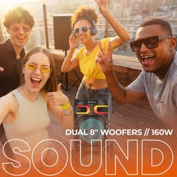 Denver Bluetooth Speaker Party Box - Discolichten - Partybox - Incl. Afstandsbediening - Microfoon Aansluiting - Micro SD / USB / AUX - BPS355 — thumbnail 4