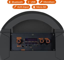 Denver Bluetooth Speaker Party Box - Discolichten - Partybox - Incl. Afstandsbediening - Microfoon Aansluiting - Micro SD / USB / AUX - BPS355 — thumbnail 2