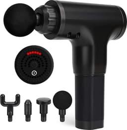Massagegeweer, Massagepistool Deep Tissue Elektrische Handheld Percussie Spiermassager Massage Gun 6 Snelheden & 4 Massagekoppen voor Spieren Relief — thumbnail 1