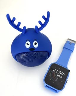 Forever iGO2 JW-150 Kinderhorloge blauw smartwatch voor Smartphone iOS + Android horloge met touchscreen IP68 + Bluetooth Luidspreker sweet animal Geschenkset — thumbnail 2